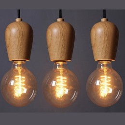 Landhaus Mini Stil Andere Holz Bambus Pendelleuchte Garage