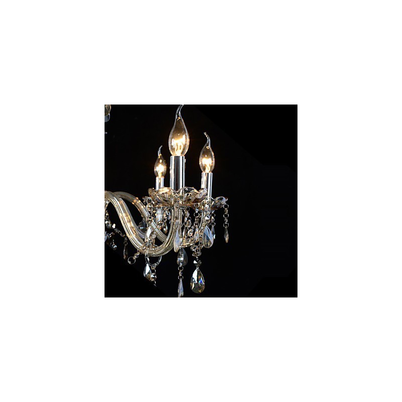 10 Lichter Luxus Kristall Kronleuchter Cognac Farbe K9 Kristall Kronleuchter