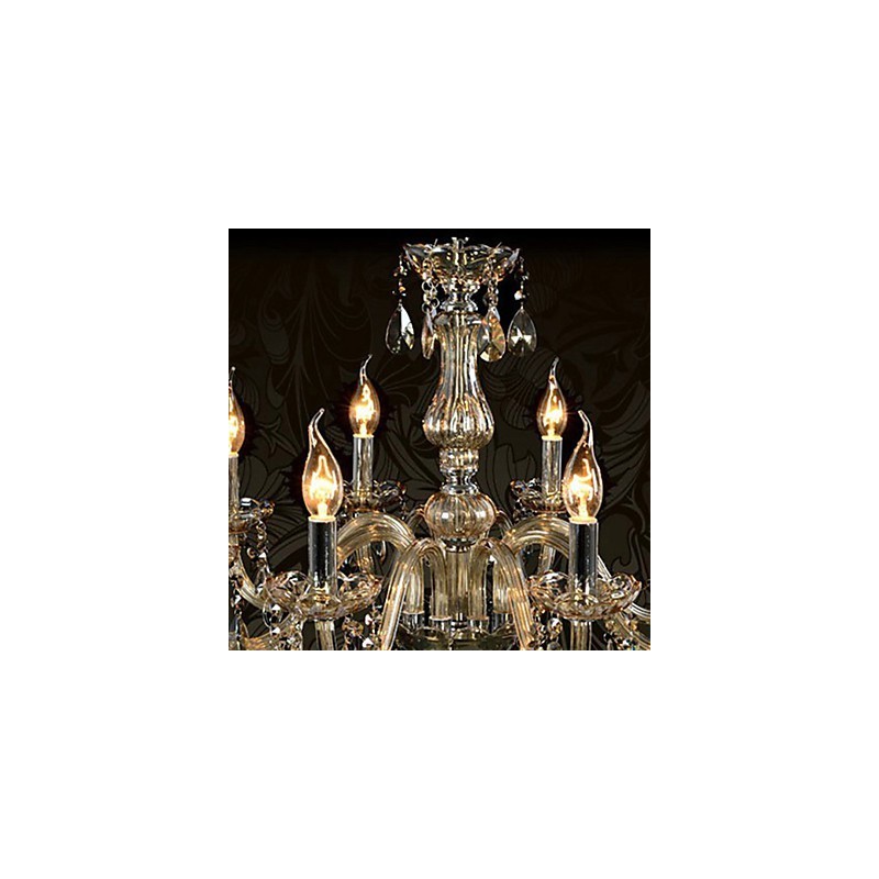 10 Lichter Luxus Kristall Kronleuchter Cognac Farbe K9 Kristall Kronleuchter