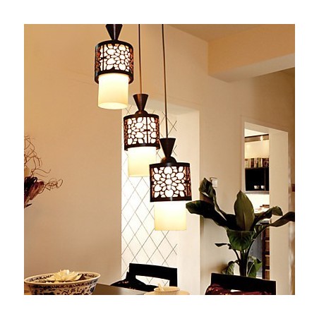 Moderne chinesische Art klassische Massivholz Trommel kreative Single Head Droplight Lampe Licht Moderne chinesische Art klassische Massivholz Trommel kreative Single Head Droplight Lampe Licht