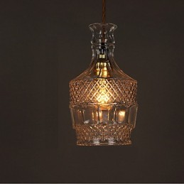 Romantische Flasche Kreative Geschnitzte Kunst Glas Kronleuchter Licht Pendelleuchte