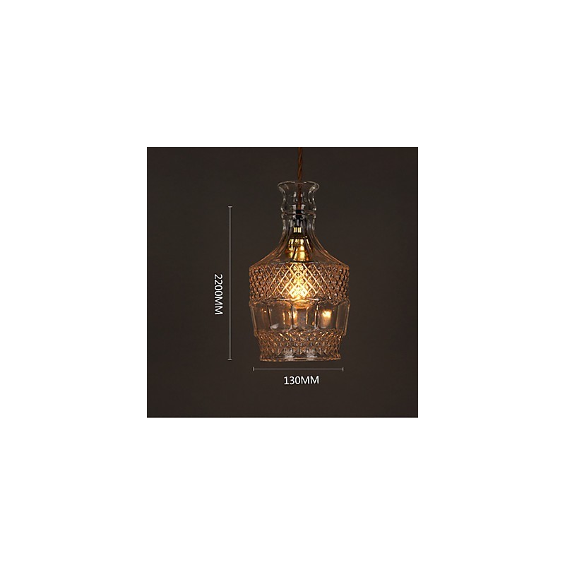 Romantische Flasche Kreative Geschnitzte Kunst Glas Kronleuchter Licht Pendelleuchte