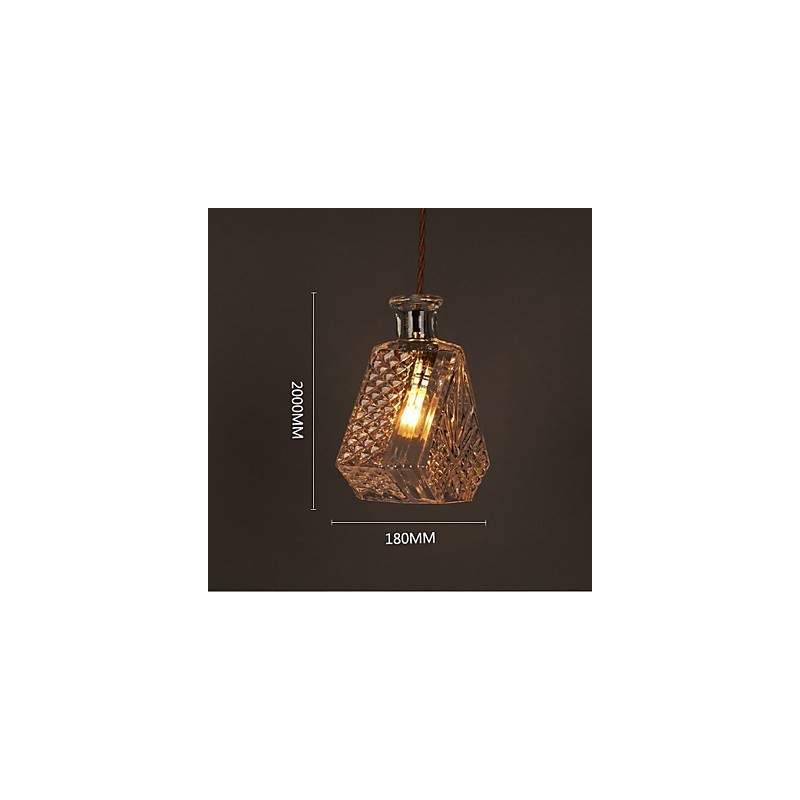 Romantische Flasche Kreative Geschnitzte Kunst Glas Kronleuchter Licht Pendelleuchte