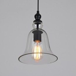 Vintage Industrieller Retro-Kronleuchter aus Glas, kreative minimalistische Nachttischlampe, klare Farbe
