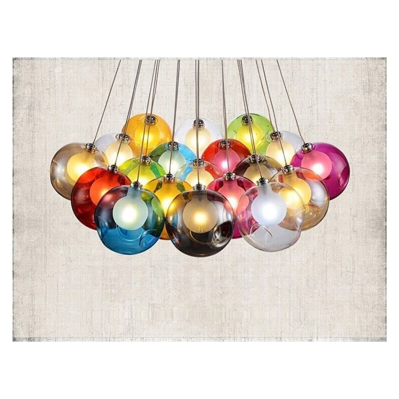 Kreative nordische Farbe, die alte Wege wiederherstellt, Goldfischglas, kreative Hängelampe aus Glas (wenn Sie mehrere Glaskugeln bestellen, wird eine Pendelleuchte mitgeliefert) (Bitte wählen Sie unten die Menge und Farbe der Glaskugel aus)