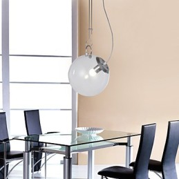 Moderne Pendelleuchte im zeitgenössischen Mini-Stil mit Gemälde