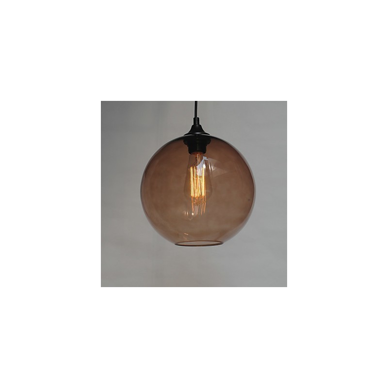 Moderne Glas-Pendelleuchte im runden braunen Blasen-Design