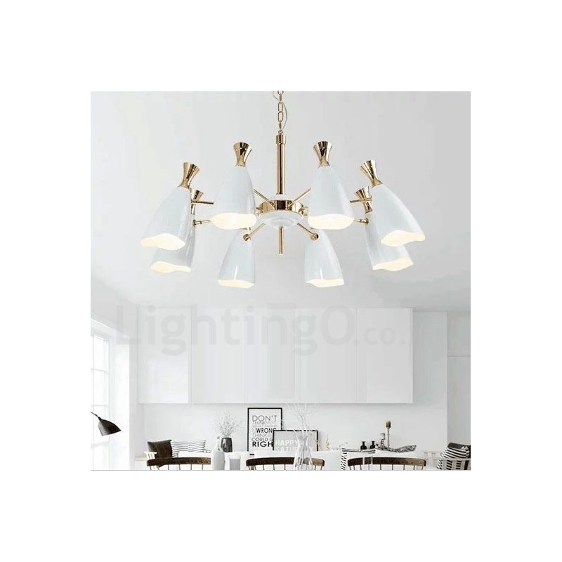 Moderne Kronleuchterlampe im zeitgenössischen Stil mit 8 Lichtern