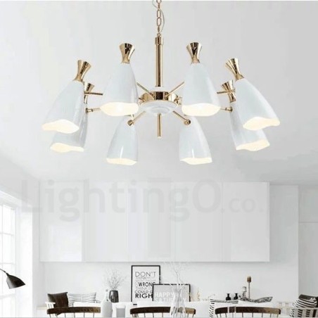 Moderne Kronleuchterlampe im zeitgenössischen Stil mit 8 Lichtern Moderne Kronleuchterlampe im zeitgenössischen Stil mit 8 Lichtern