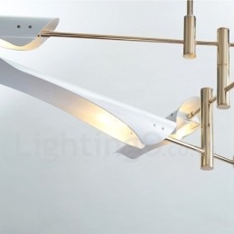 2-stufiger moderner zeitgenössischer Kronleuchter mit 4 Lichtern