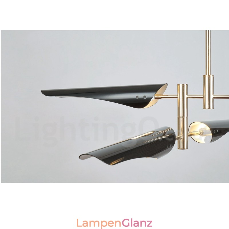 2-stufiger moderner zeitgenössischer Kronleuchter mit 4 Lichtern