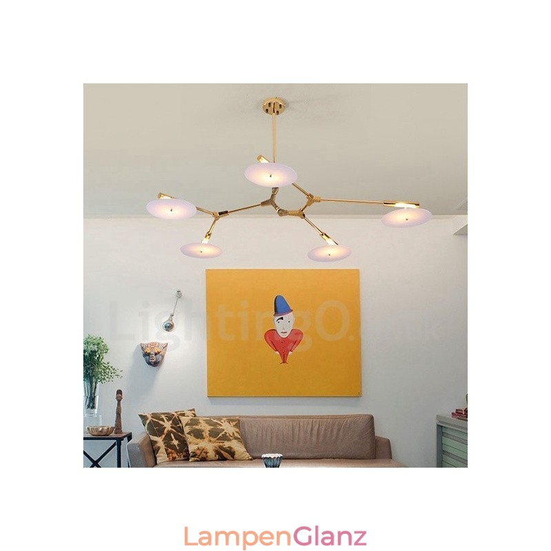 5-flammige moderne zeitgenössische Kronleuchterlampe