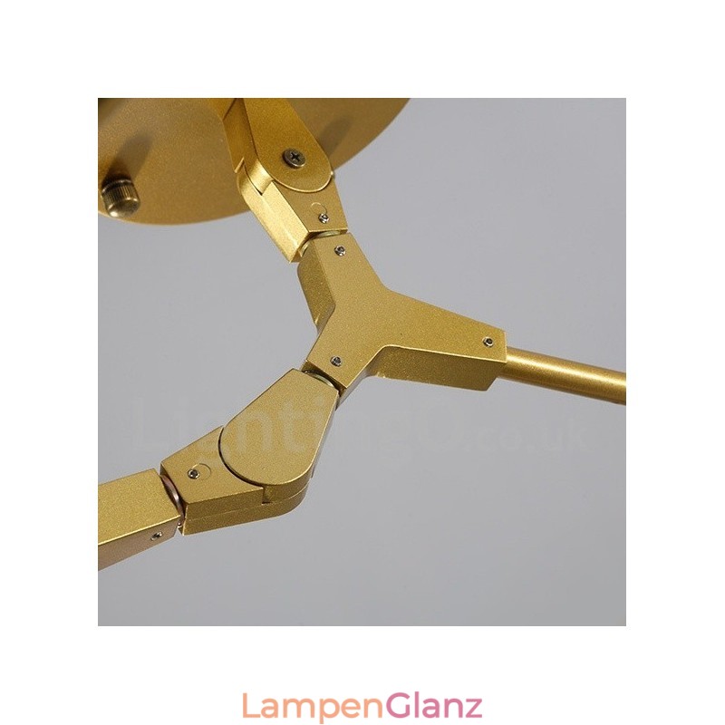 5-flammige moderne zeitgenössische Kronleuchterlampe