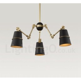 3-flammige moderne zeitgenössische Kronleuchterlampe