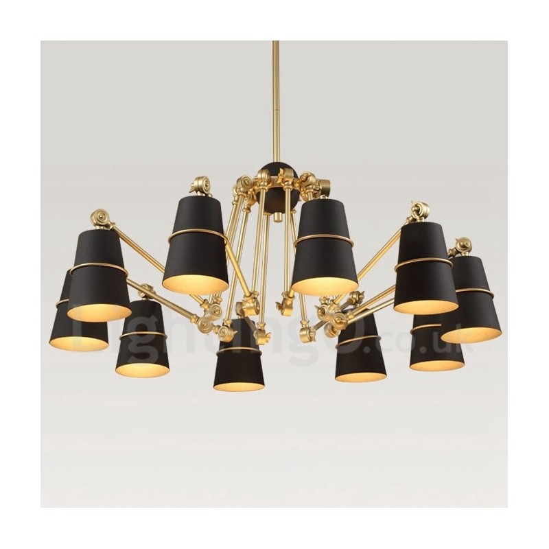 Kronleuchterlampe mit 10 Lichtern und modernem Licht im zeitgenössischen Stil