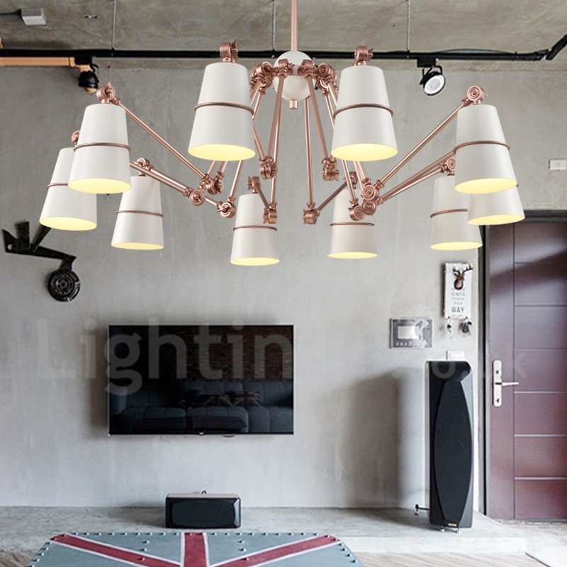 Kronleuchterlampe mit 10 Lichtern und modernem Licht im zeitgenössischen Stil