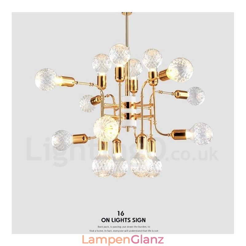 4-stufiger moderner zeitgenössischer Kronleuchter mit 16 Lichtern