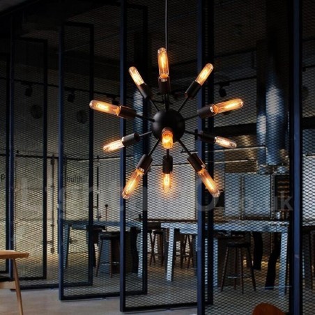 12-flammiger Retro-Vintage-Sputnik-Kronleuchter 12-flammiger Retro-Vintage-Sputnik-Kronleuchter