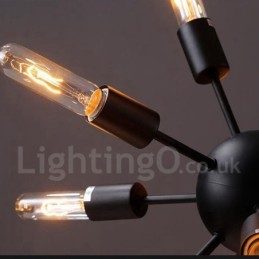 12-flammiger Retro-Vintage-Sputnik-Kronleuchter