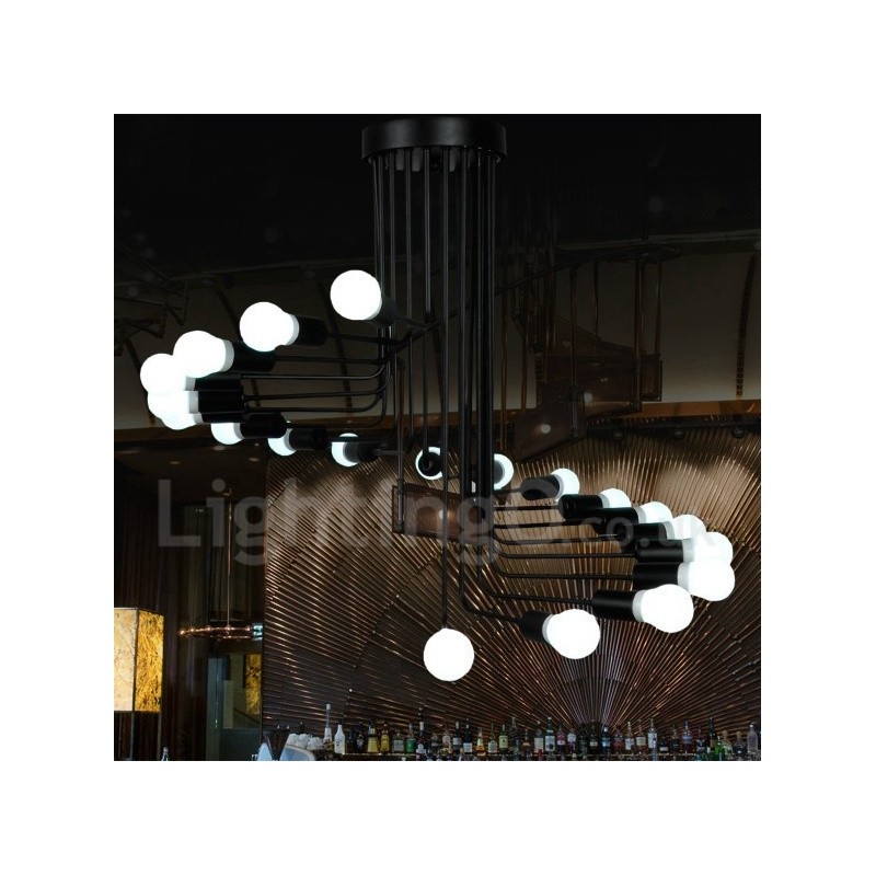 Schwarze zeitgenössische Kronleuchterlampe