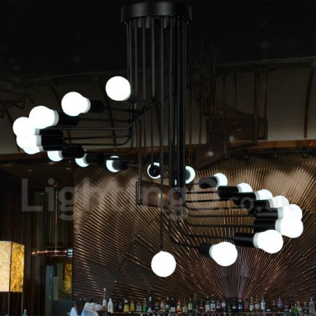 Schwarze zeitgenössische Kronleuchterlampe Schwarze zeitgenössische Kronleuchterlampe