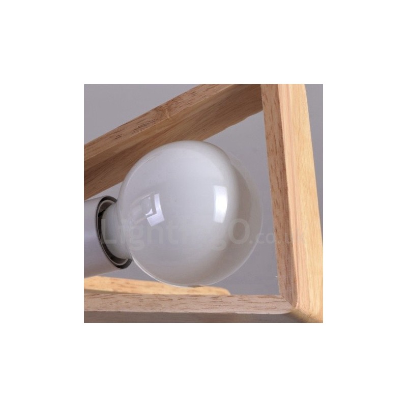 Holz Single Tier 5 Licht Kronleuchter Lampe Modernen Zeitgenössischen Stil