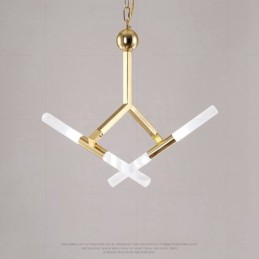 Moderne zeitgenössische 2-stufige 4-Licht-Kronleuchterlampe in goldener Farbe
