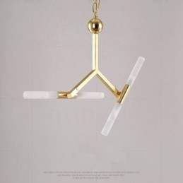 Moderne zeitgenössische 2-stufige 4-Licht-Kronleuchterlampe in goldener Farbe