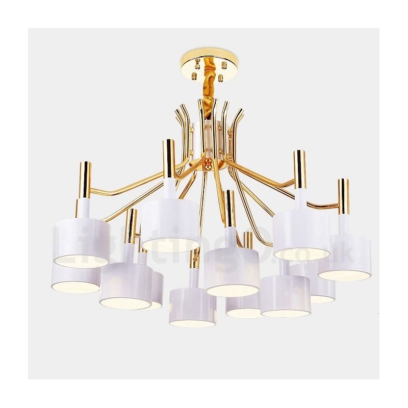 Moderne zeitgenössische 12 Licht 2 Tier Kronleuchter Lampe Licht