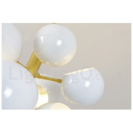 Moderne Kronleuchterlampe mit 10 Lichtern in Weiß