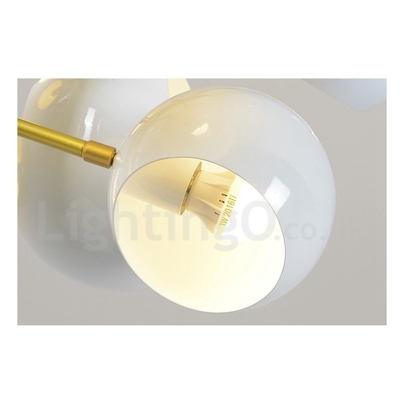 Moderne Kronleuchterlampe mit 10 Lichtern in Weiß