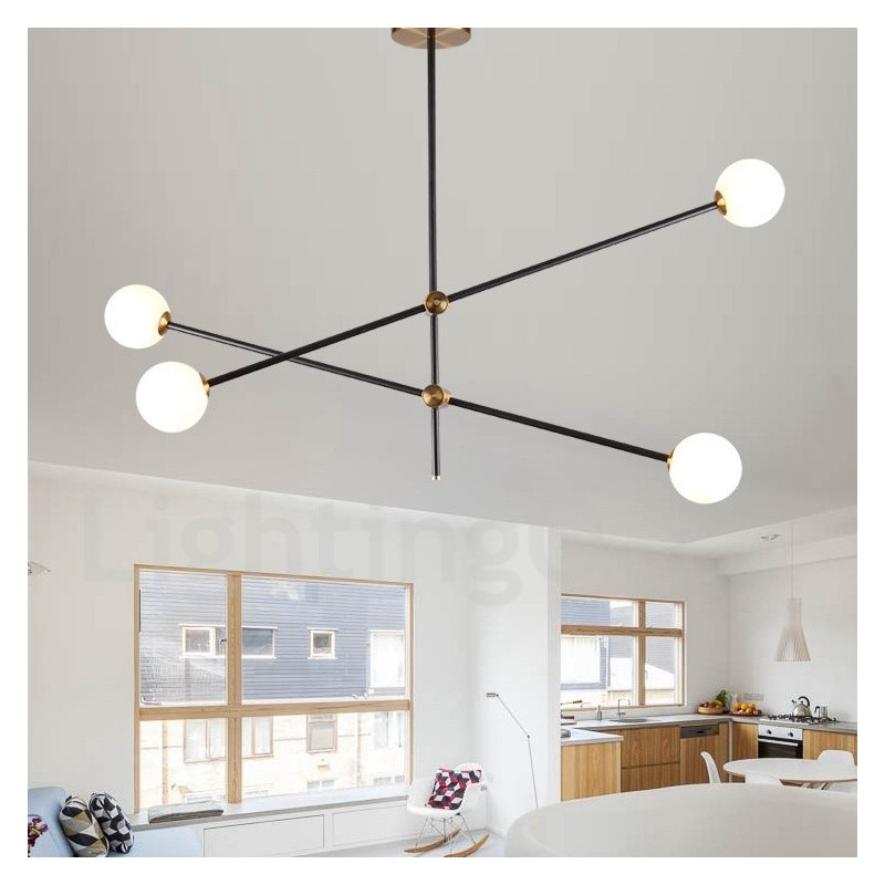 Moderne zeitgenössische 4-Licht 2-Tier Kronleuchter Licht