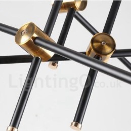 Moderne zeitgenössische 6-Licht 3-Tier Kronleuchter Licht