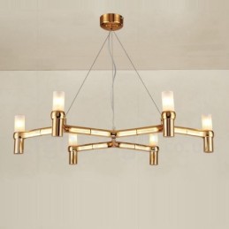 6-flammige einstöckige moderne zeitgenössische Kronleuchterlampe