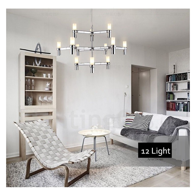 12 Licht 3 Tier Moderne zeitgenössische Kronleuchter Lampe Licht