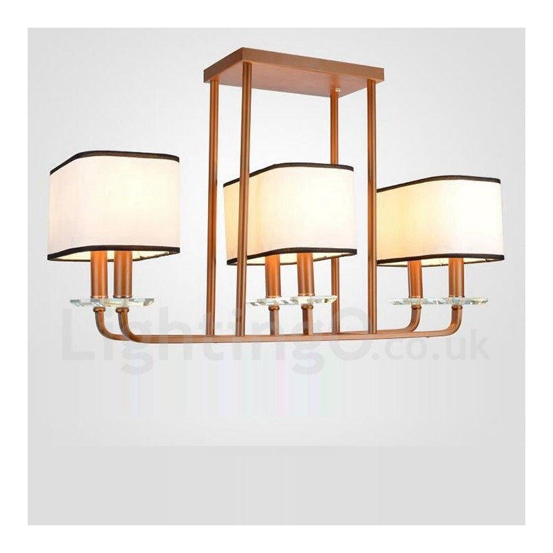 Moderne zeitgenössische 6 Licht Single Tier Kronleuchter Lampe Licht