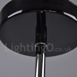 Schwarzes Retro Vintage Metall 8 Licht Single Tier Kronleuchter Licht