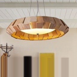 Moderne zeitgenössische Holz Pendelleuchte