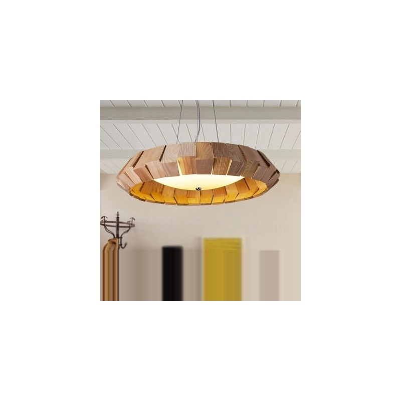 Moderne zeitgenössische Holz Pendelleuchte