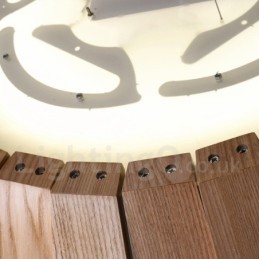 Moderne zeitgenössische Holz Pendelleuchte