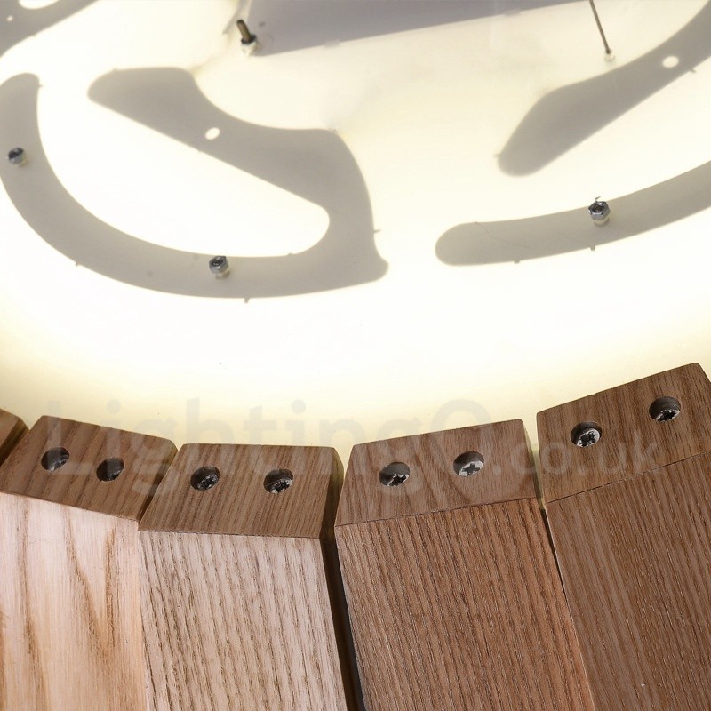 Moderne zeitgenössische Holz Pendelleuchte