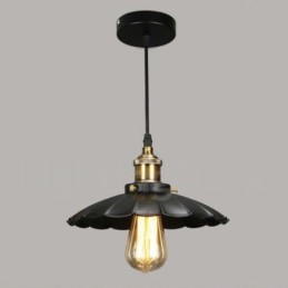 Schwarze Vintage-Pendelleuchte aus Metall
