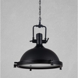 Schwarze Vintage-Pendelleuchte aus Metall