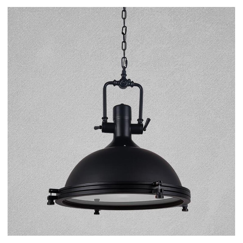 Schwarze Vintage-Pendelleuchte aus Metall
