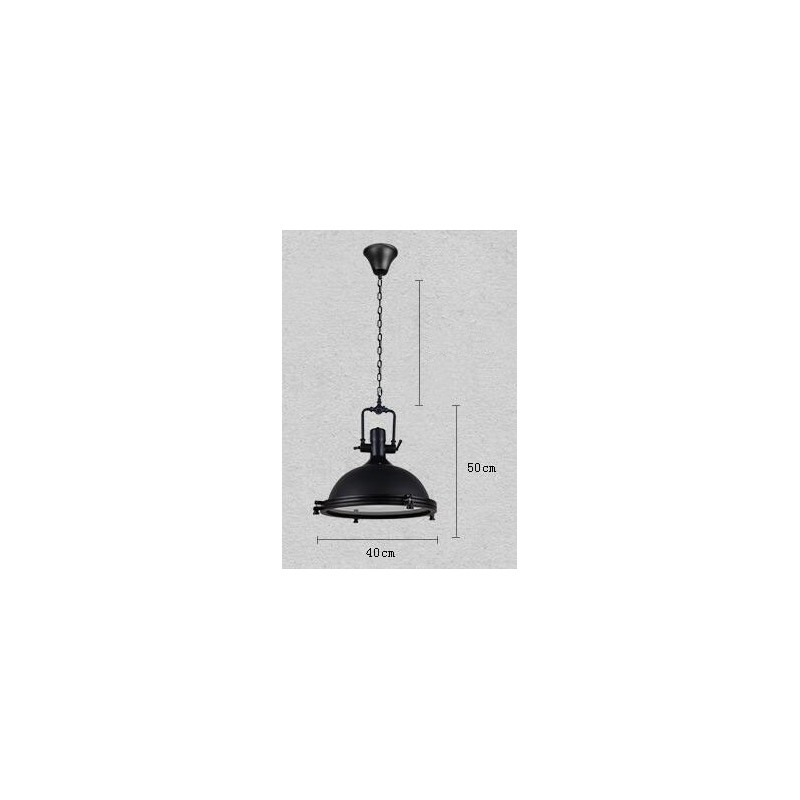 Schwarze Vintage-Pendelleuchte aus Metall