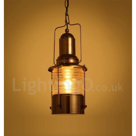 Retro Vintage 1 Licht Laterne Kupfer Pendelleuchte Retro Vintage 1 Licht Laterne Kupfer Pendelleuchte