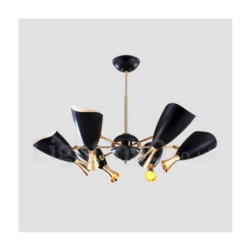 Moderne zeitgenössische 6-Licht-Kronleuchterlampe