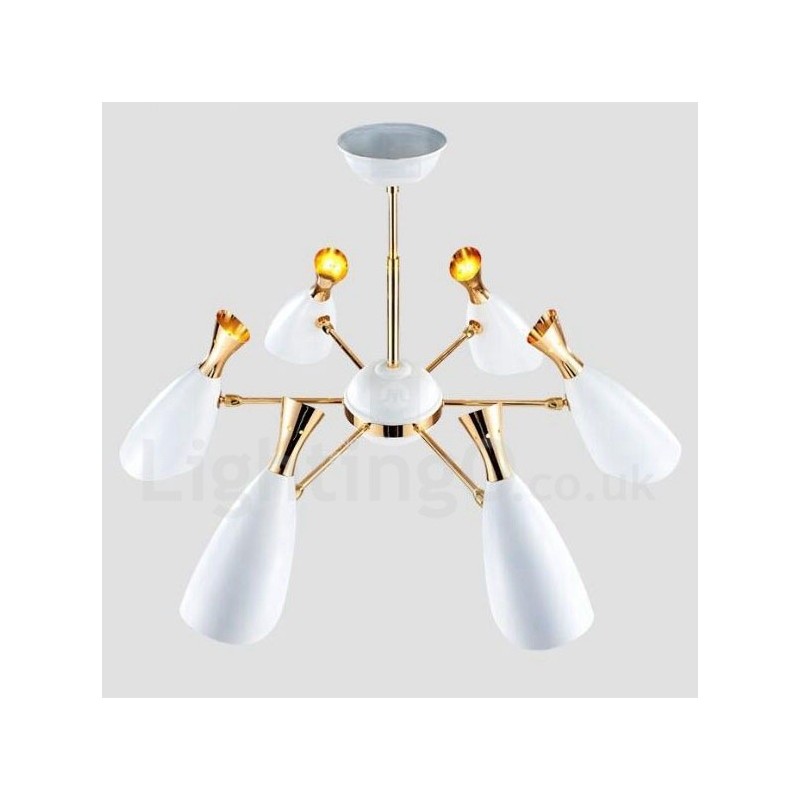 Moderne zeitgenössische 6-Licht-Kronleuchterlampe