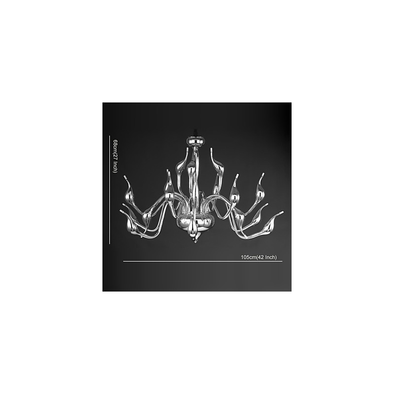 Moderne Kronleuchterleuchte 18 Lichter G4 Chrom-Finish