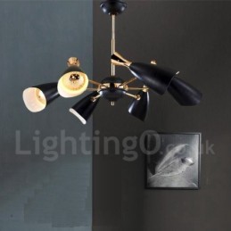 Moderne zeitgenössische 6-Licht-Kronleuchterlampe